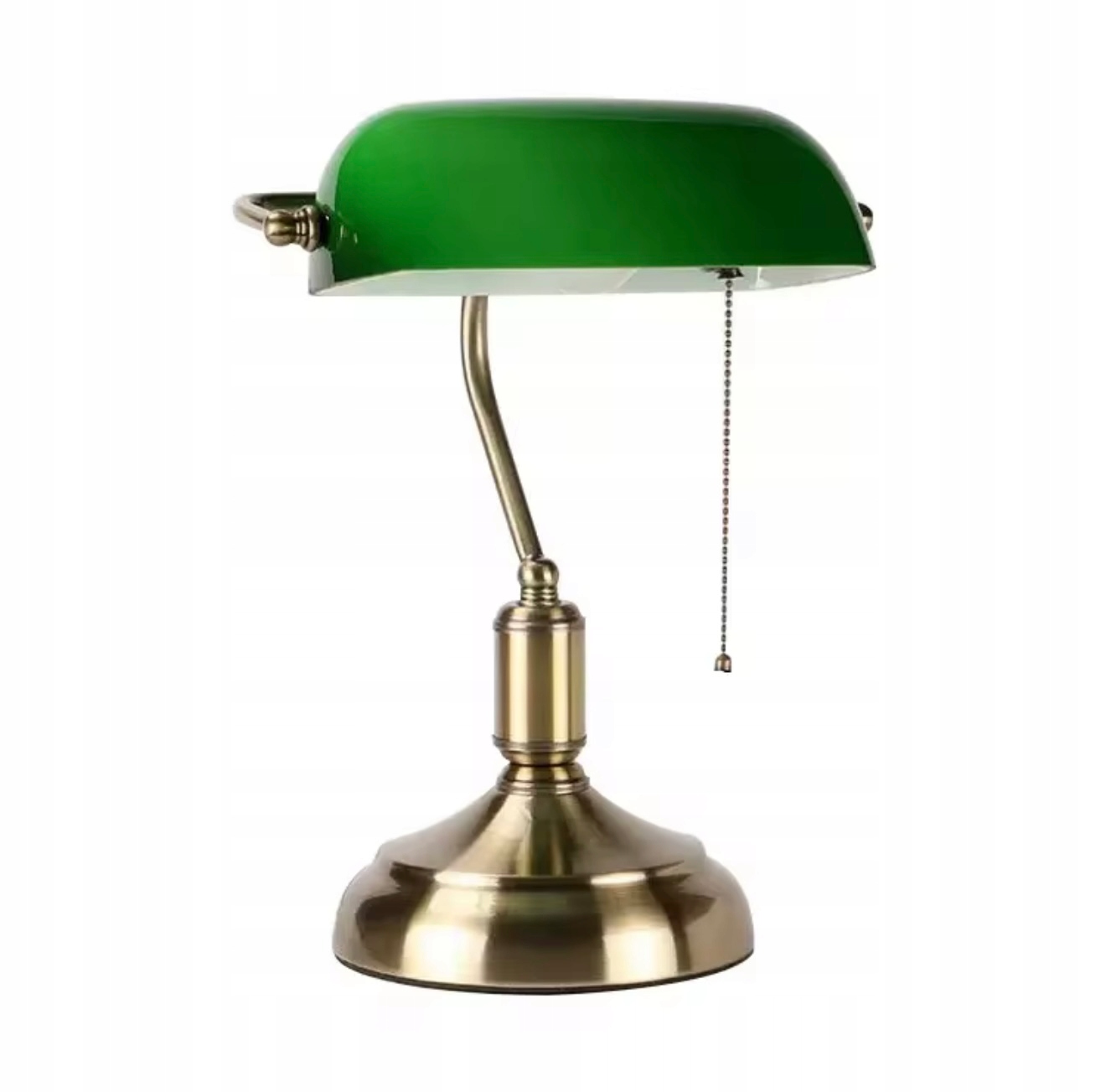 Klasická Zelená Bankierska Lampa Mad Dot Mosadz Stolová E27