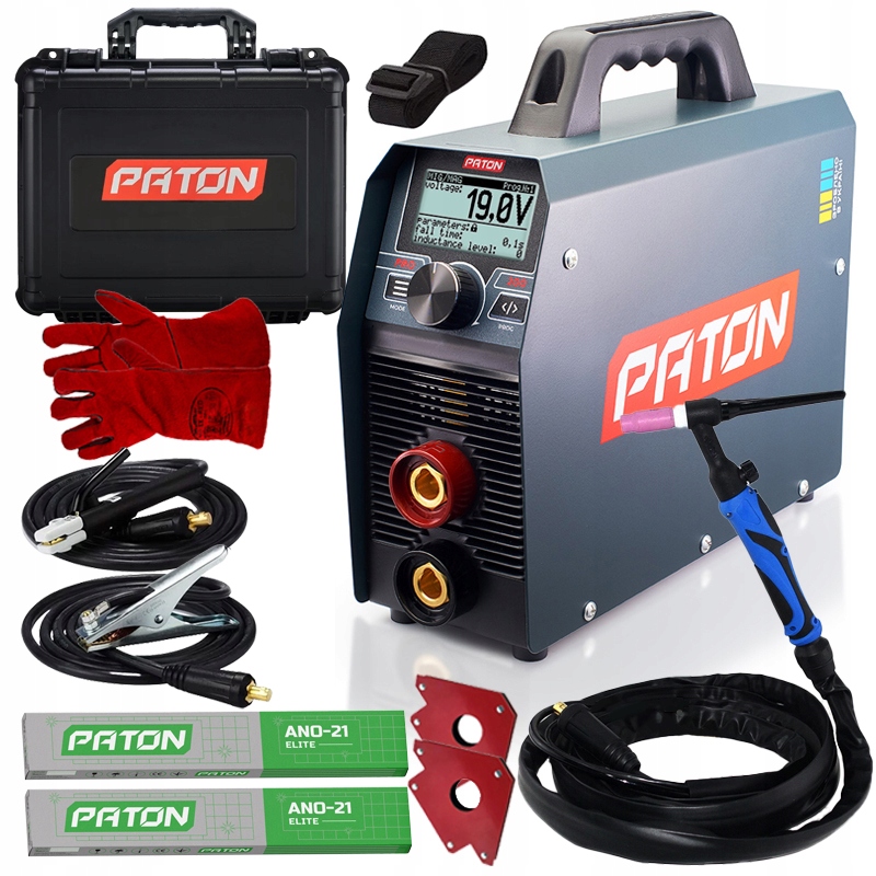 Spawarka Inwertorowa 200A Mma Tig Paton 200A Pro Zestaw Uchwyt Tig