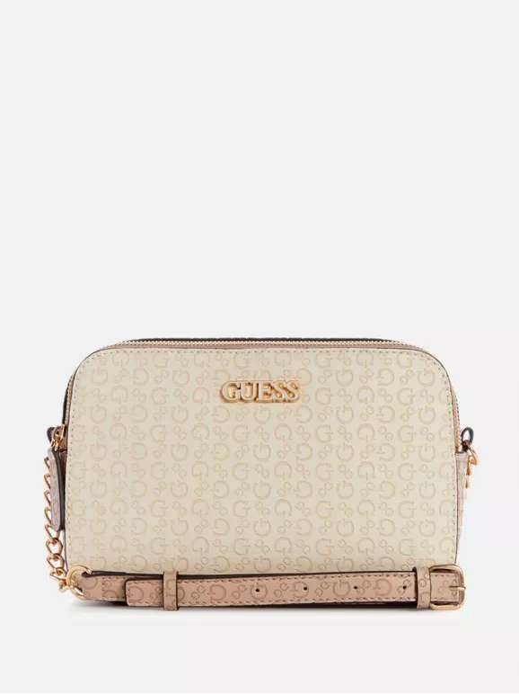 Guess dámská kabelka, crossbody Zakaria mléčná