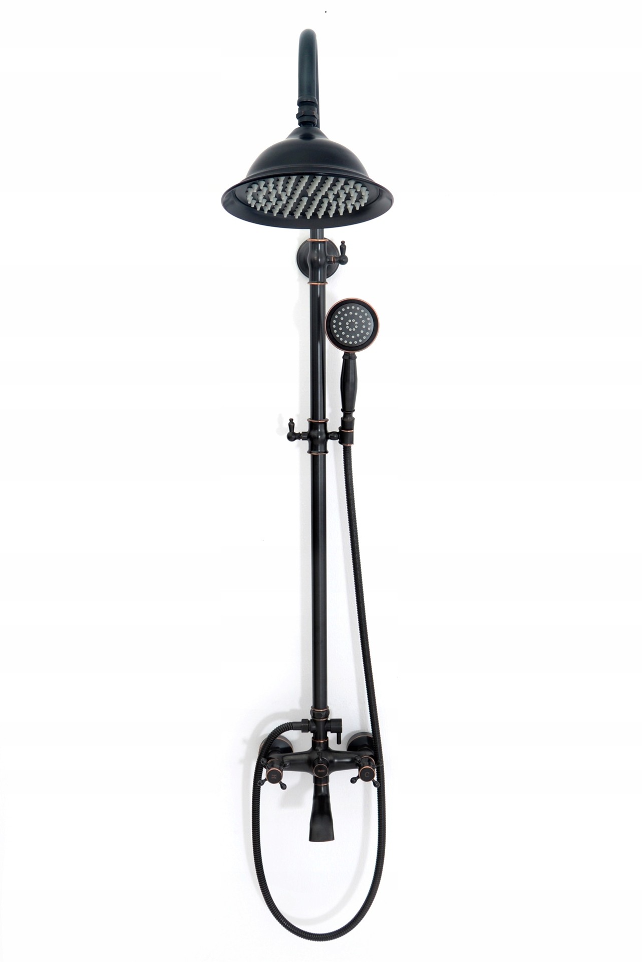Sprchový set Rea Retro Old Black na omietku Starnúci