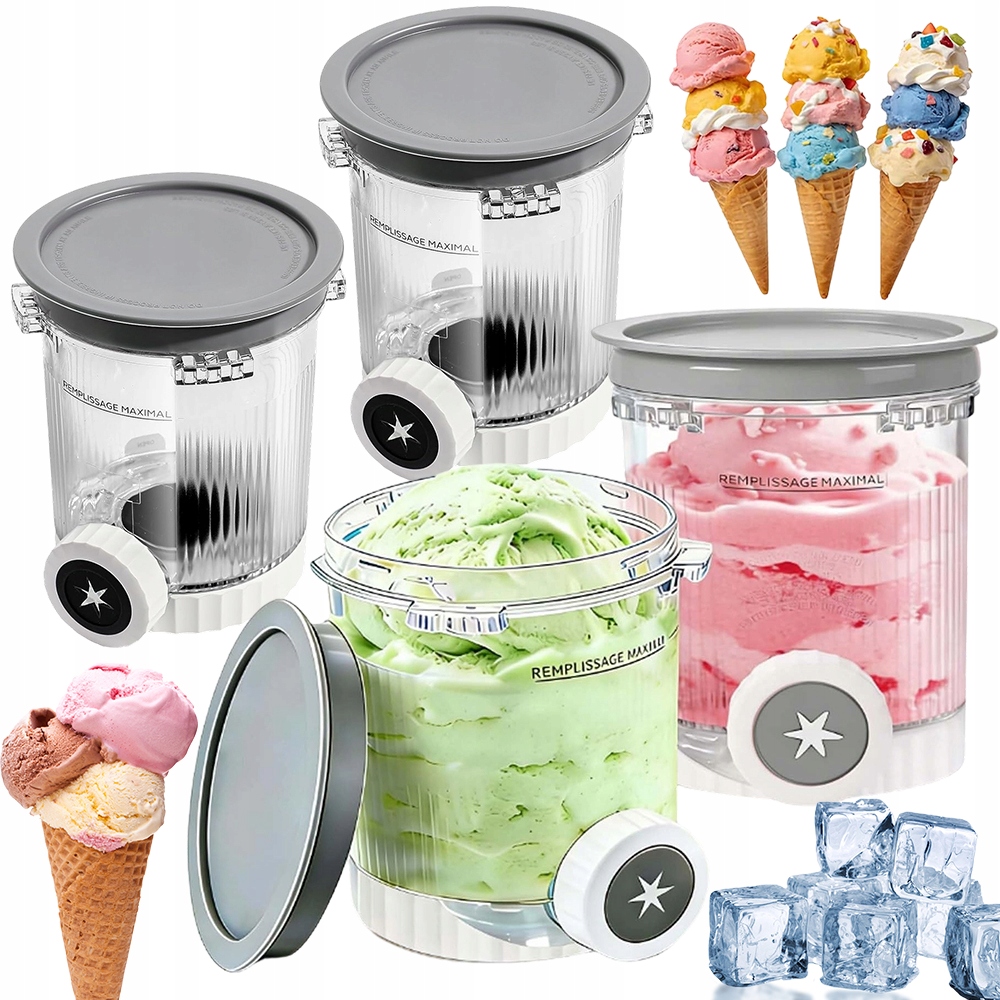 Kontejnery na skladování dezertů pro Ninja Swirl NC701 NC700, sada 4 kusů
