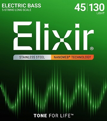 ELIXIR 14202 LIGHT 45-130 NW BAS STRUNY DO GITARY BASOWEJ 5-STRUNOWEJ