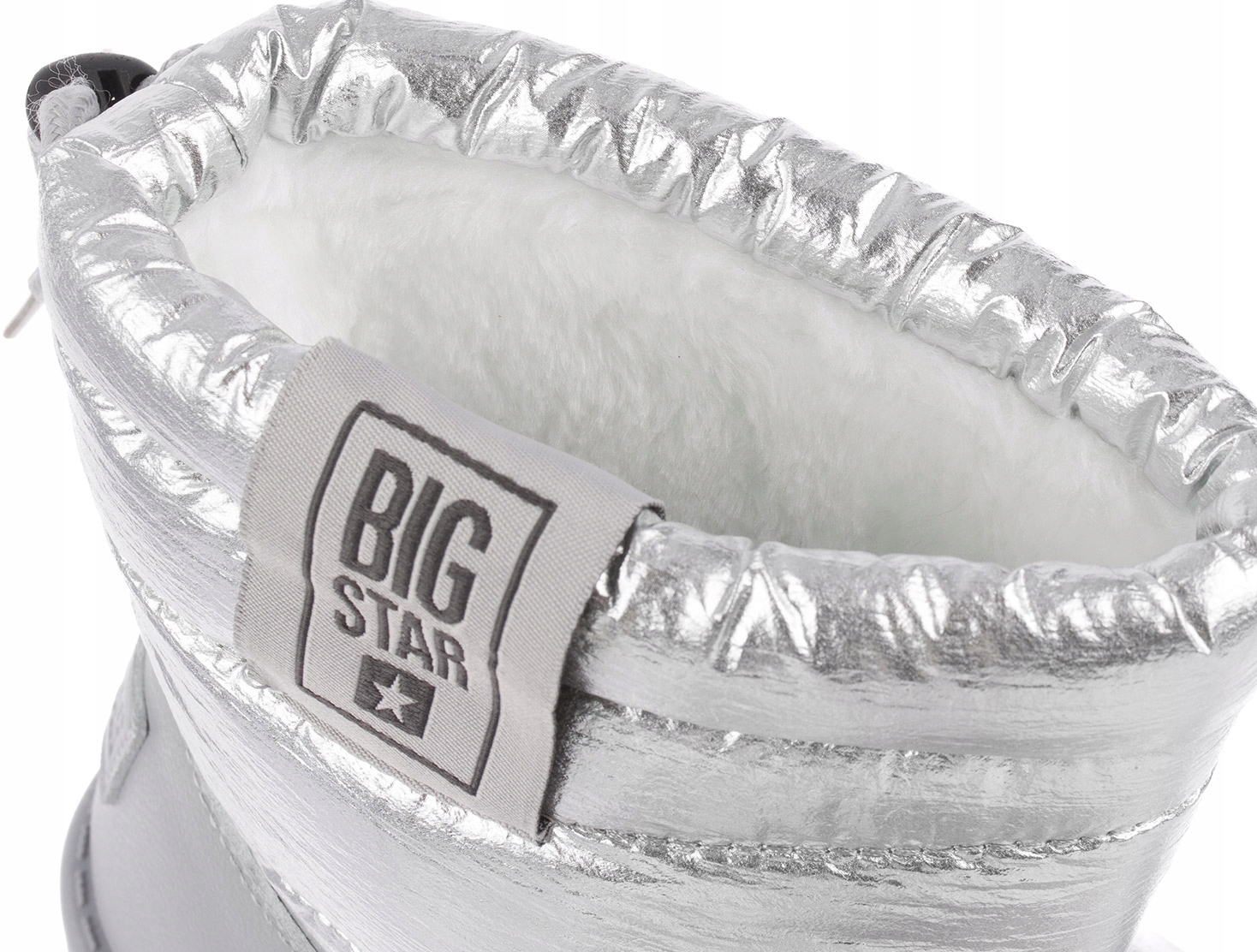 BIG STAR BUTY BOTKI ŚNIEGOWCE OCIEPLANE FUTERKIEM DAMSKIE SREBRNE r. 37 Kolor szary