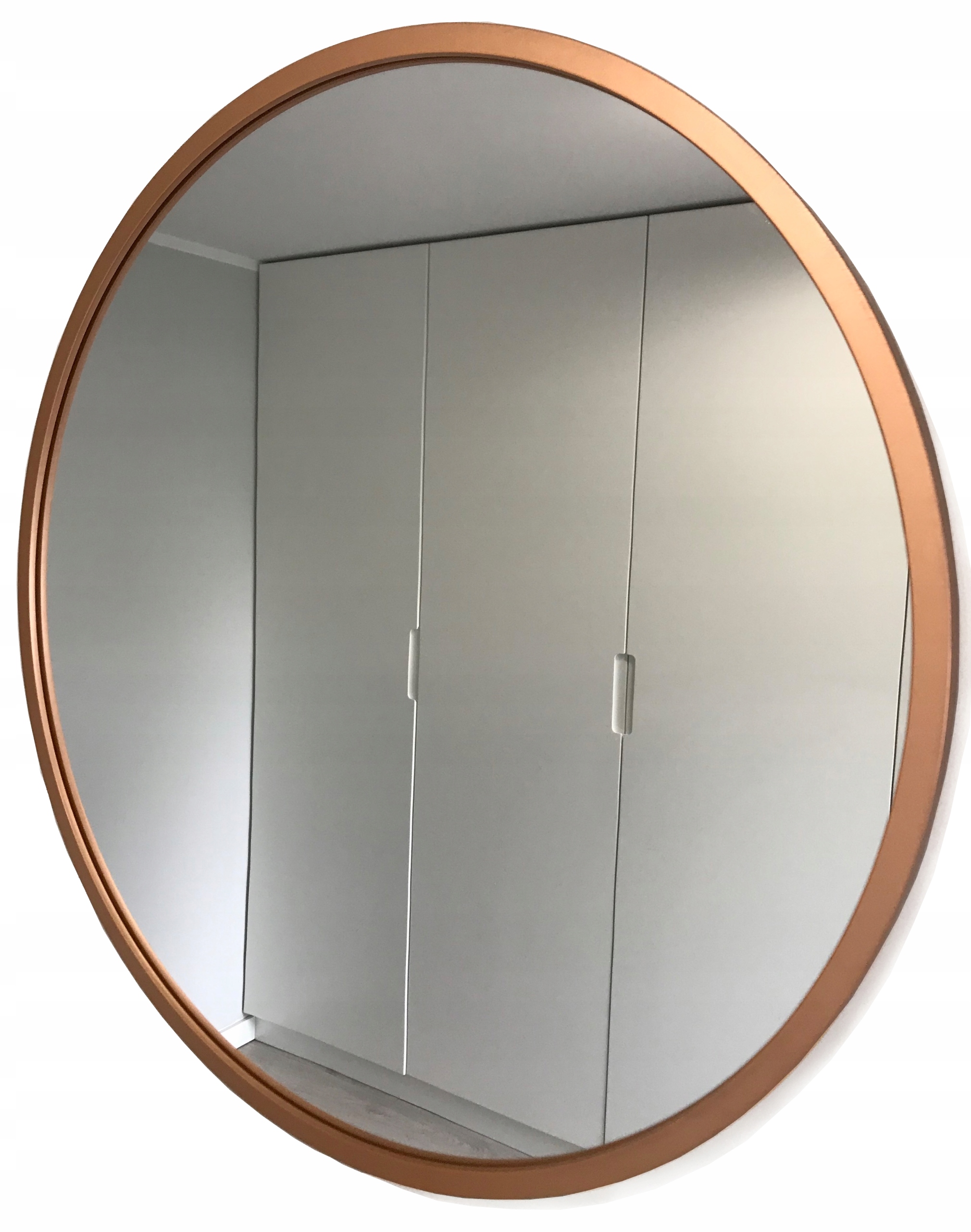 

Lustro Okrągłe Miedziane Loft 90 CM
