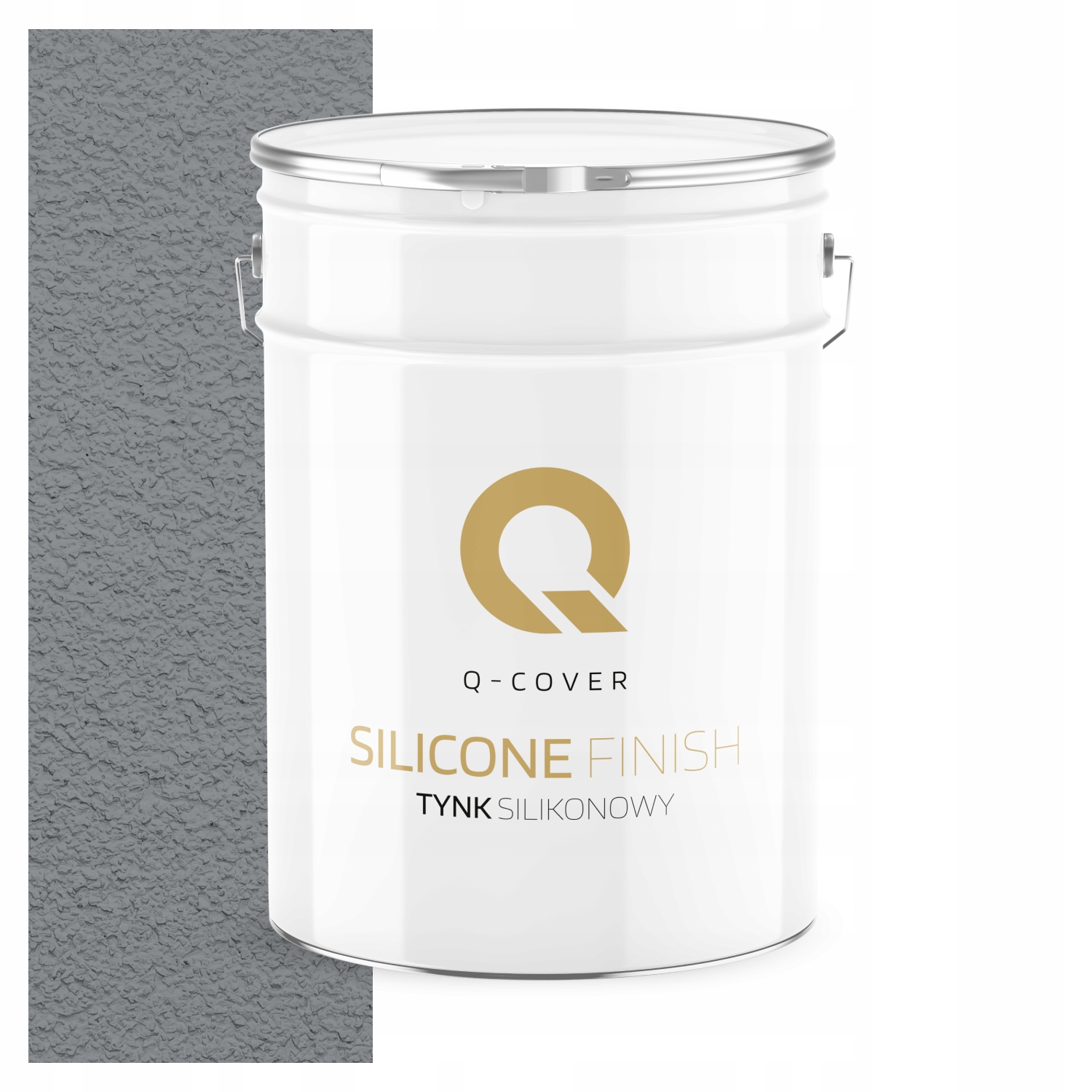 Tynk Silikonowy Elewacyjny Szary 15KG Baranek Granulacja 1.5mm Ral 7045