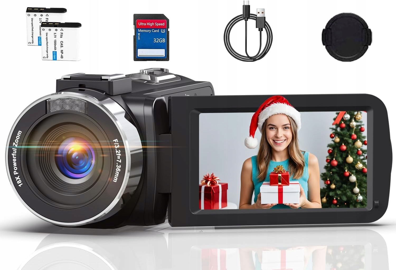 Kamery Do Vlogowania Wideo Do Filmowania 2.7K 36MP 16X Zoom Dotykowy Ekran