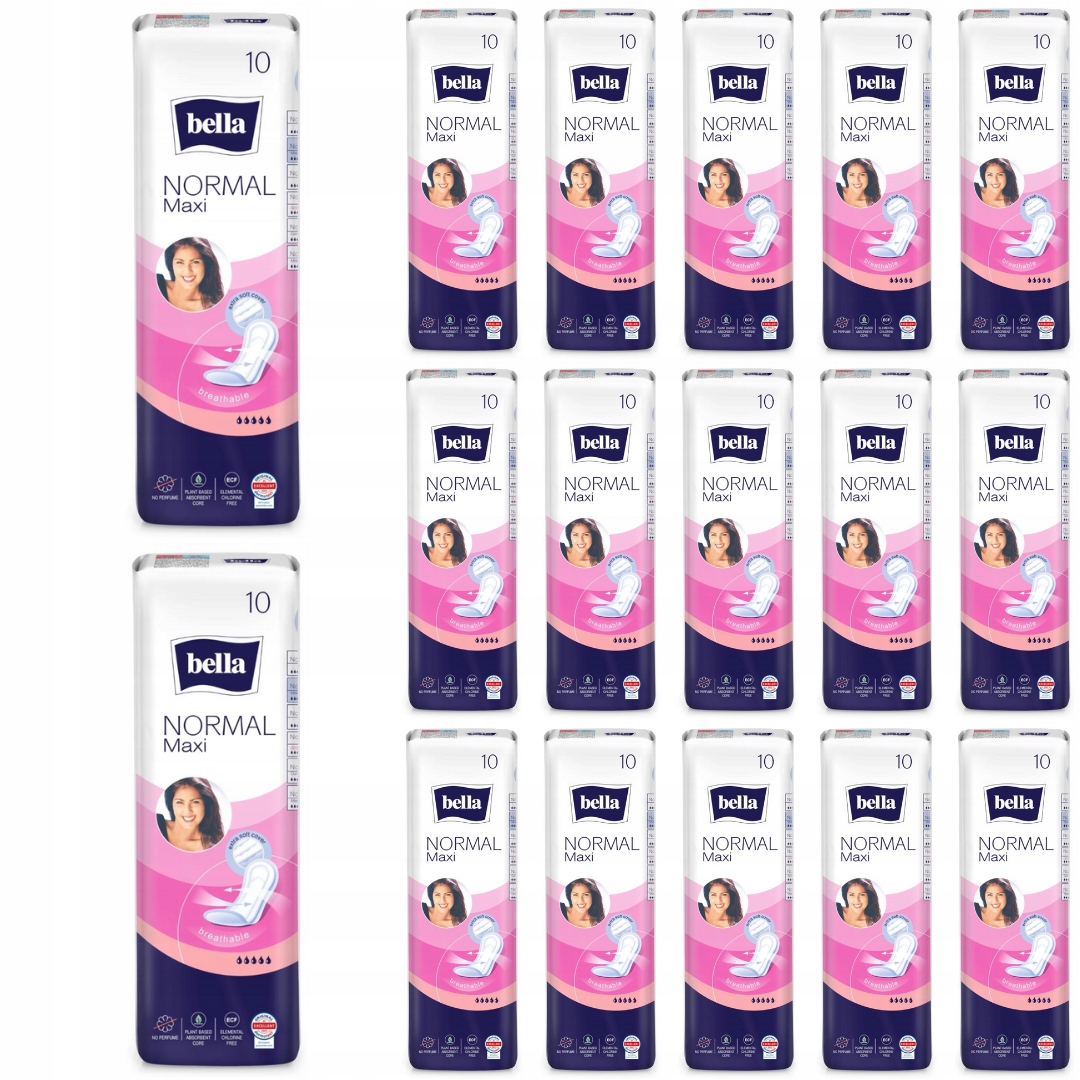 18 x Bella Podpaski a-10 Normal Maxi Air/ bez skrzyd.