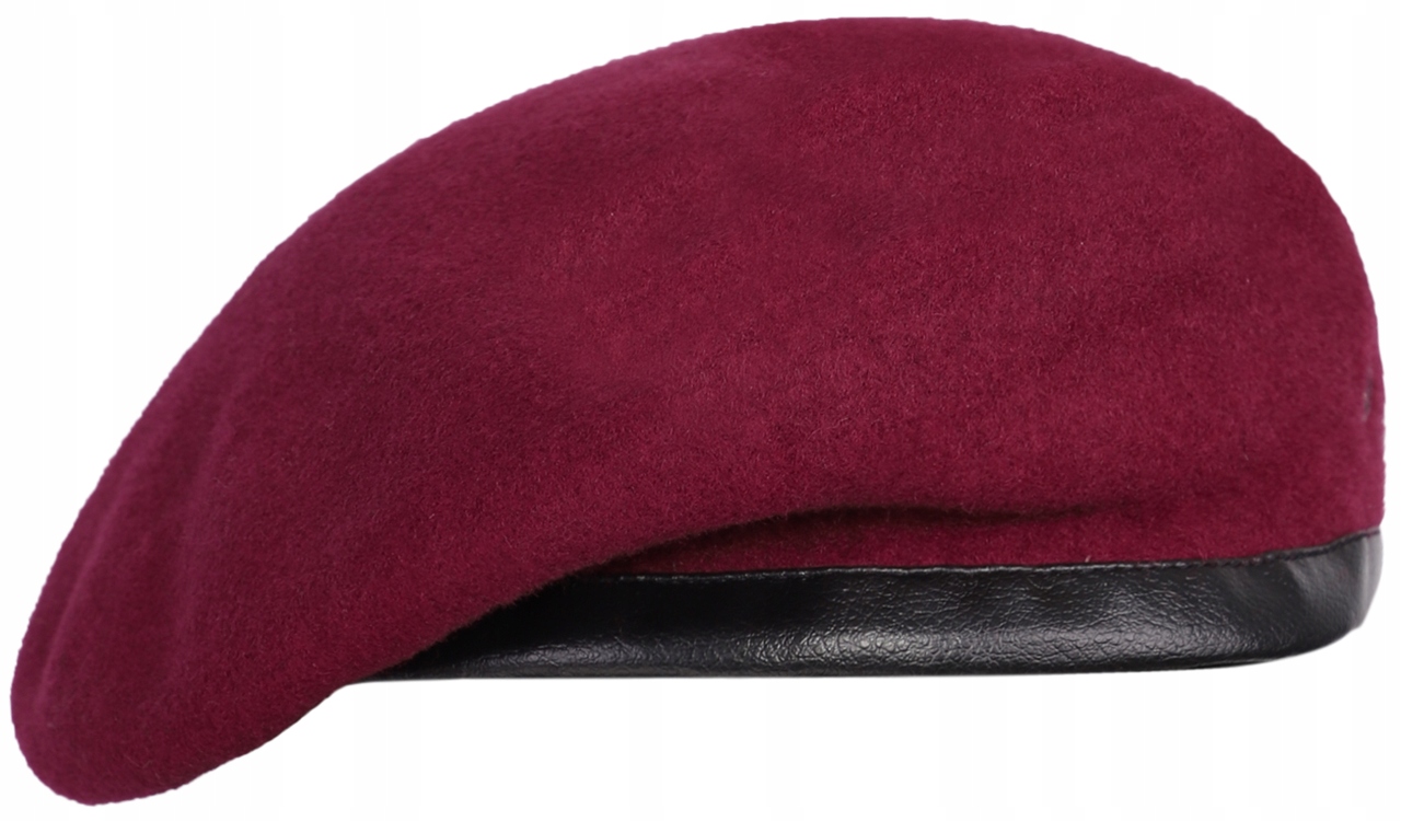 Beret Wojskowy Bez Oznaczeń Wojska Polskiego Wp Tłoczony Bordowy 58
