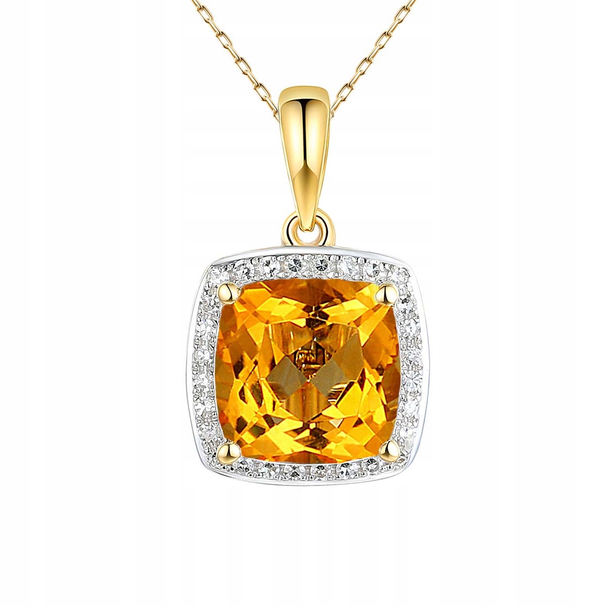 Zlatý přívěsek Au 585 Citron a diamanty P62906YM/0.58CT