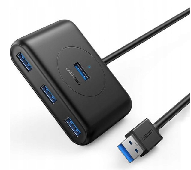 Hub Usb Ugreen 4 x Usb 3.0 1m czarny (CR113)