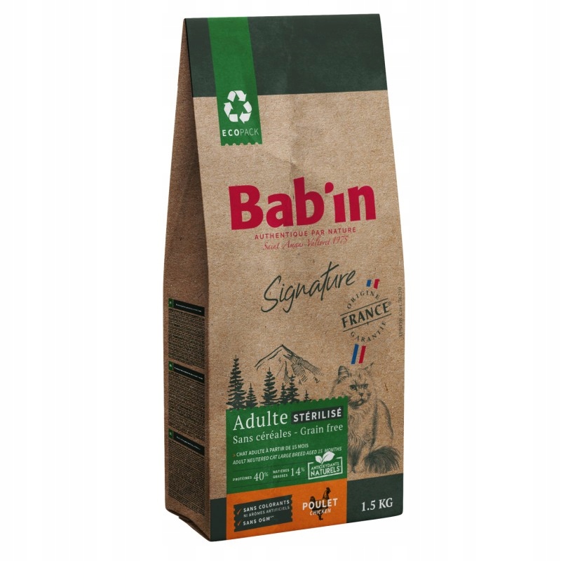 Bab'in Signature Neutered Adult kuře bez obilovin pro kočky 3 kg