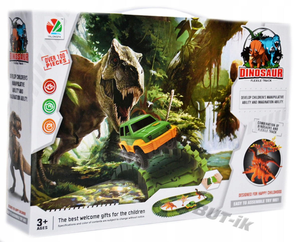 TOR SAMOCHODOWY AUTKO 3 DINOZAURY TRACK DINOSAUR Marka inna