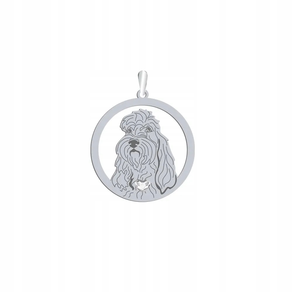 Stříbrný přívěsek Grand Basset Griffon Vendeen 925 Dedikace Gravírování Bonus