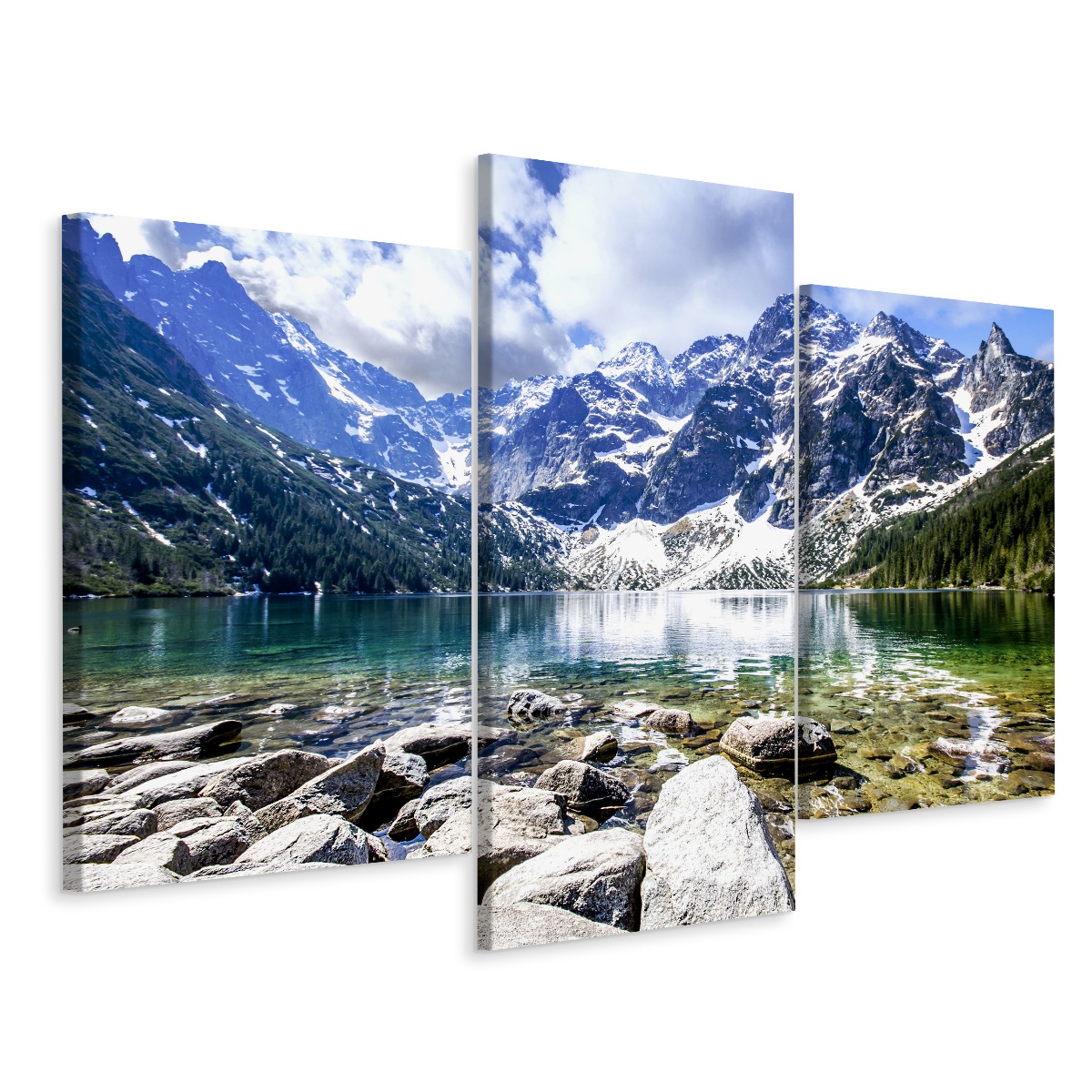 

Obraz Tryptyk Tatry Morskie Oko Pejzaż 3D 180x120