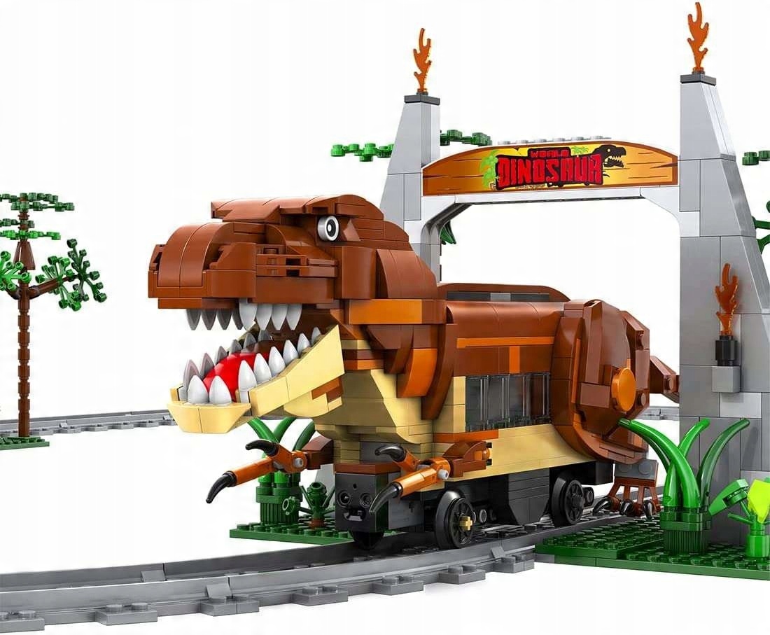 

Klocki Tory I Lokomotywa Dinozaur T-rex 1039 El.