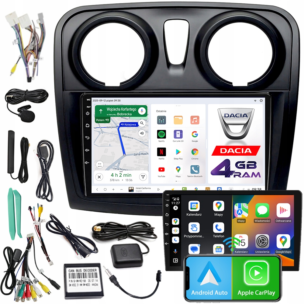 Autorádio Ncs D9 Dacia Sandero Logan II 2012-2020 Android 4GB Lte