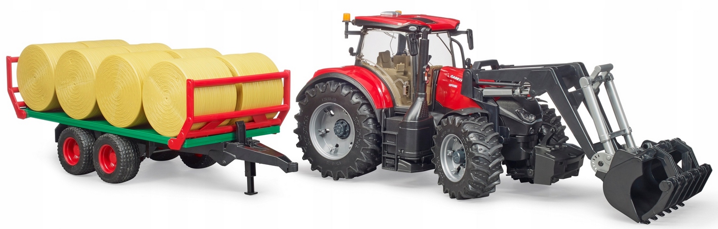 

Bruder 03198 Traktor Case z przyczepą i belam
