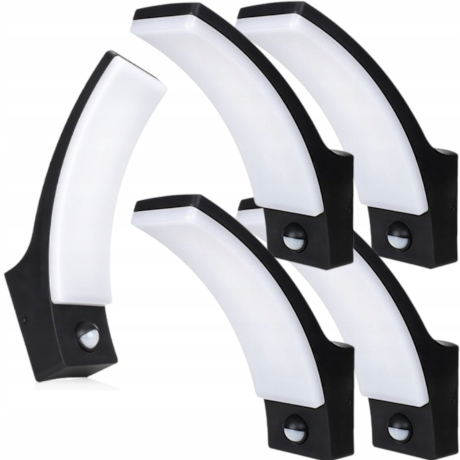 5 x Led venkovní nástěnné svítidlo Vodotěsné IP65 Snímač pohybu soumraku