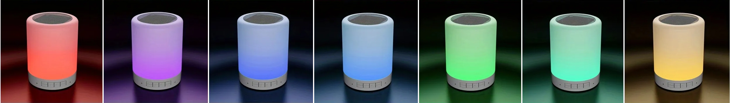 KOLOROWA LAMPKA LED RGB Z GŁOŚNIKIEM BLUETOTH DYSKOTEKOWA DO POKOJU DZIECKA Kolor biały