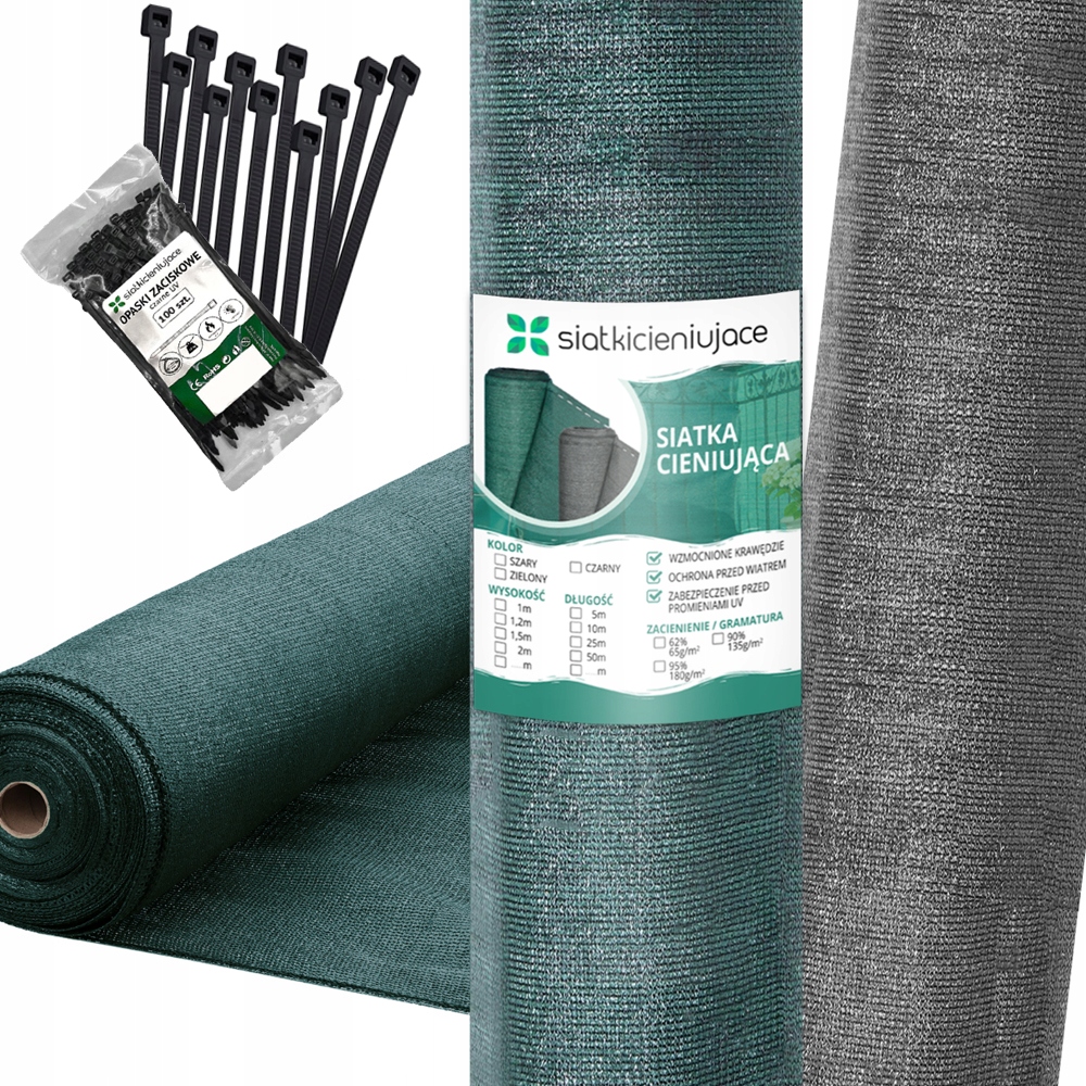 Siatka Cieniująca 62% 2x25m Mata Osłonowa Maskująca Na Płot Ogrodzenie Uv