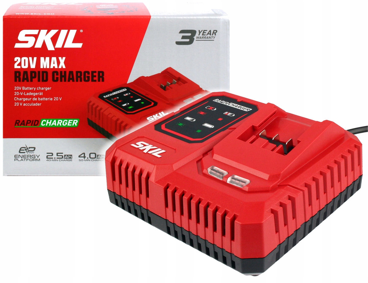 

Ładowarka do akumulatorów 20V Rapid Charger Skil
