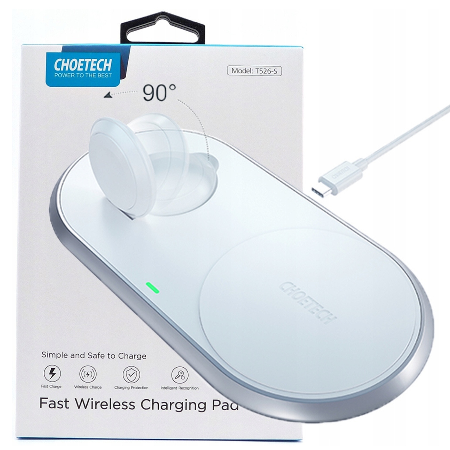 Choetech bezdrátová nabíječka Qi 2v1 pro chytré telefony Apple Watch se stojánkem