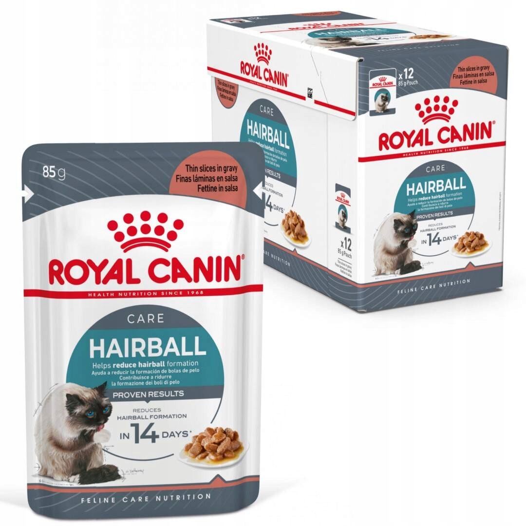 Levně Royal Canin Hairball 12x85 g Krmivo Pro Kočky proti tvorbě vlasových kuliček