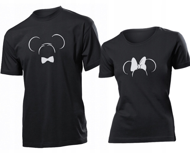 

Koszulki dla par Pan I Pani Mysz Komplet S