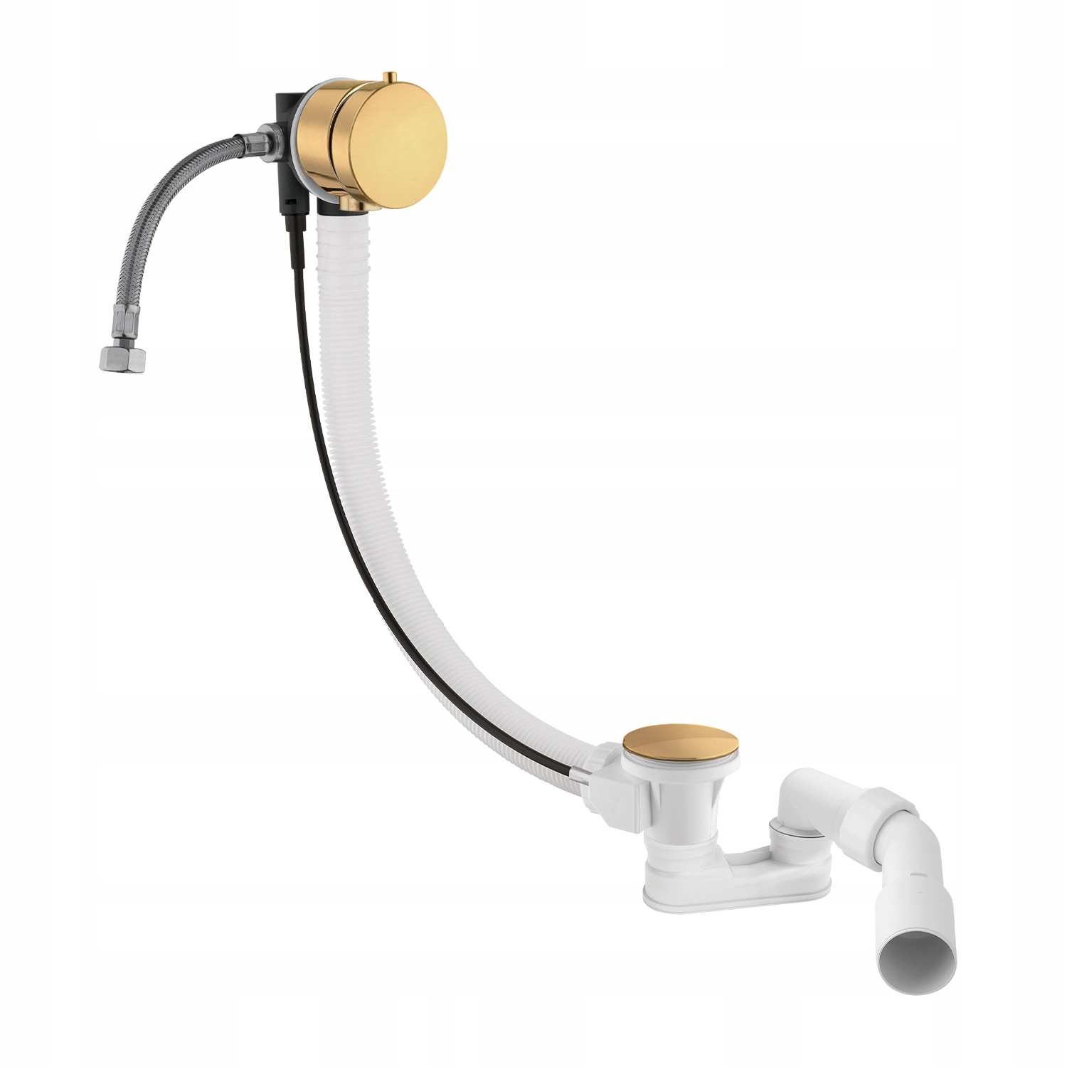 Vaňový Sifón Plniaci Prepad Zlatý Brúsený Omnires