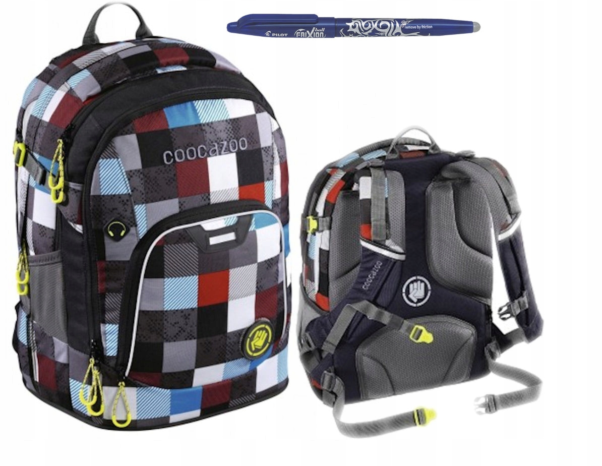Školský batoh - Coocazoo Backpack Rayday Checkmate Matchpatch +pero