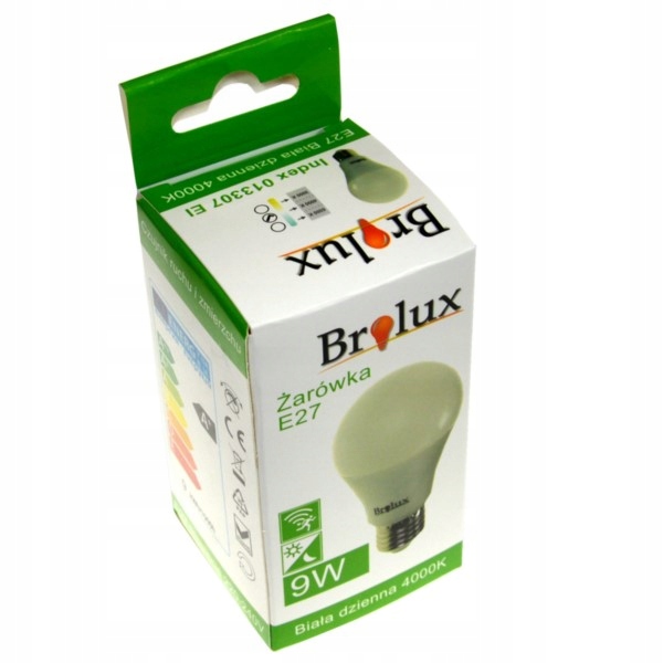 ŻARÓWKA LED Z CZUJNIKIEM RUCHU E27 I ZMIERZCHU 9W BARWA NEUTRALNA 4000K Marka inna