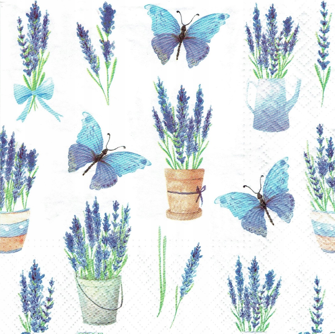 Serwetka decoupage 453 serwetki Lawenda motyle