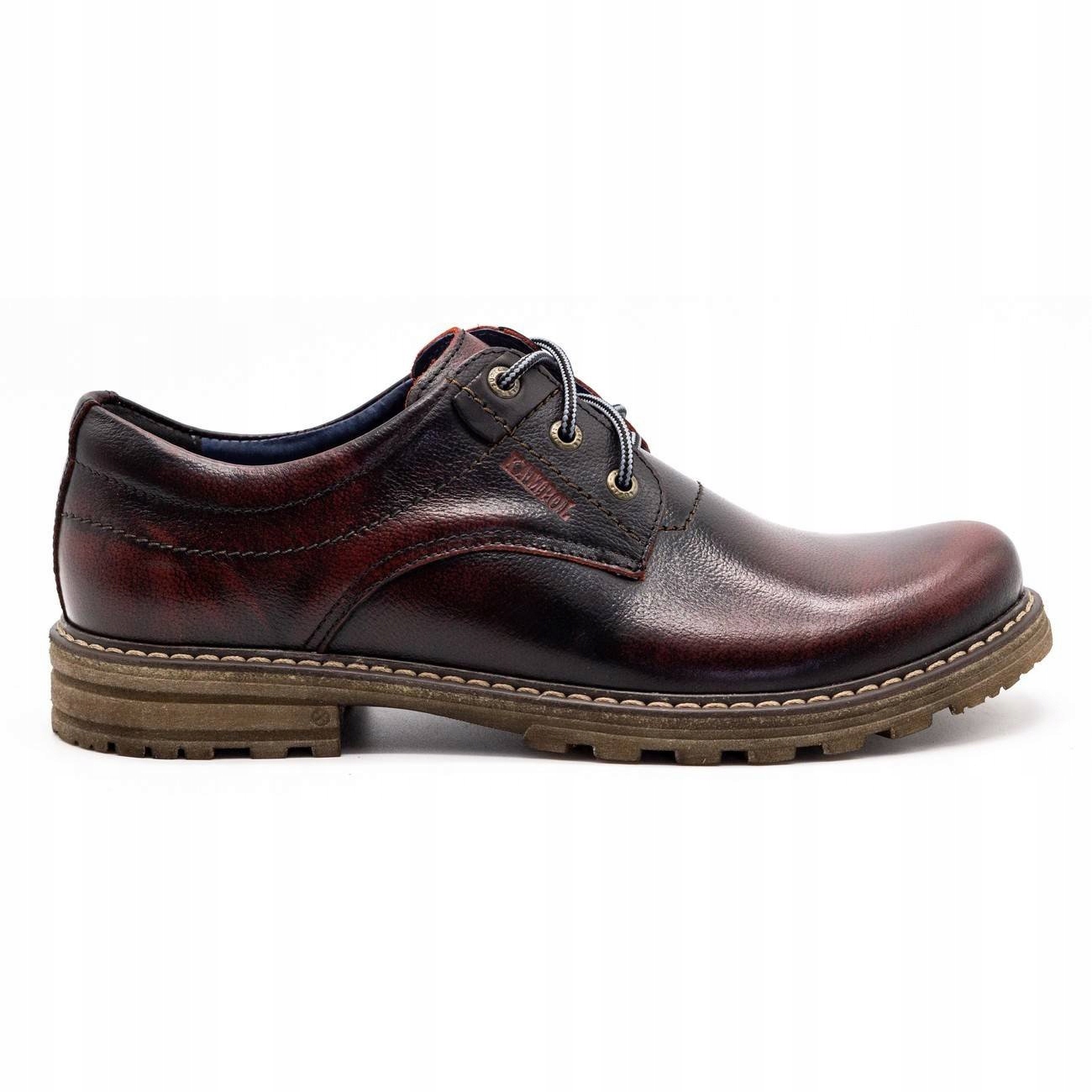 

Buty męskie trapery skórzane 32/KC bordowe r.43