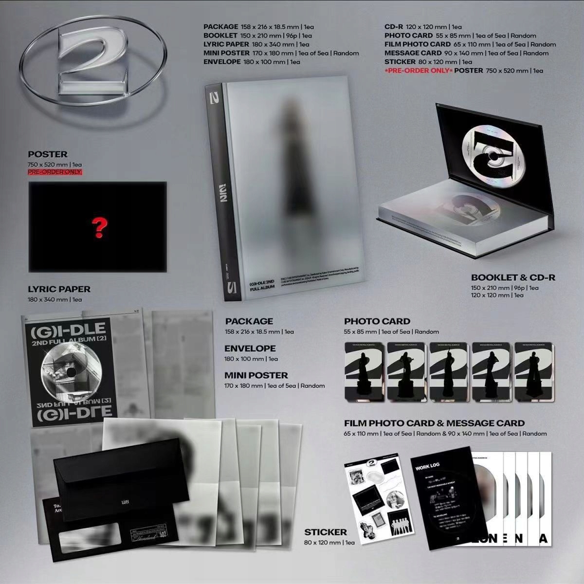 (G)I-DLE 2nd Album, Gray version, w folii