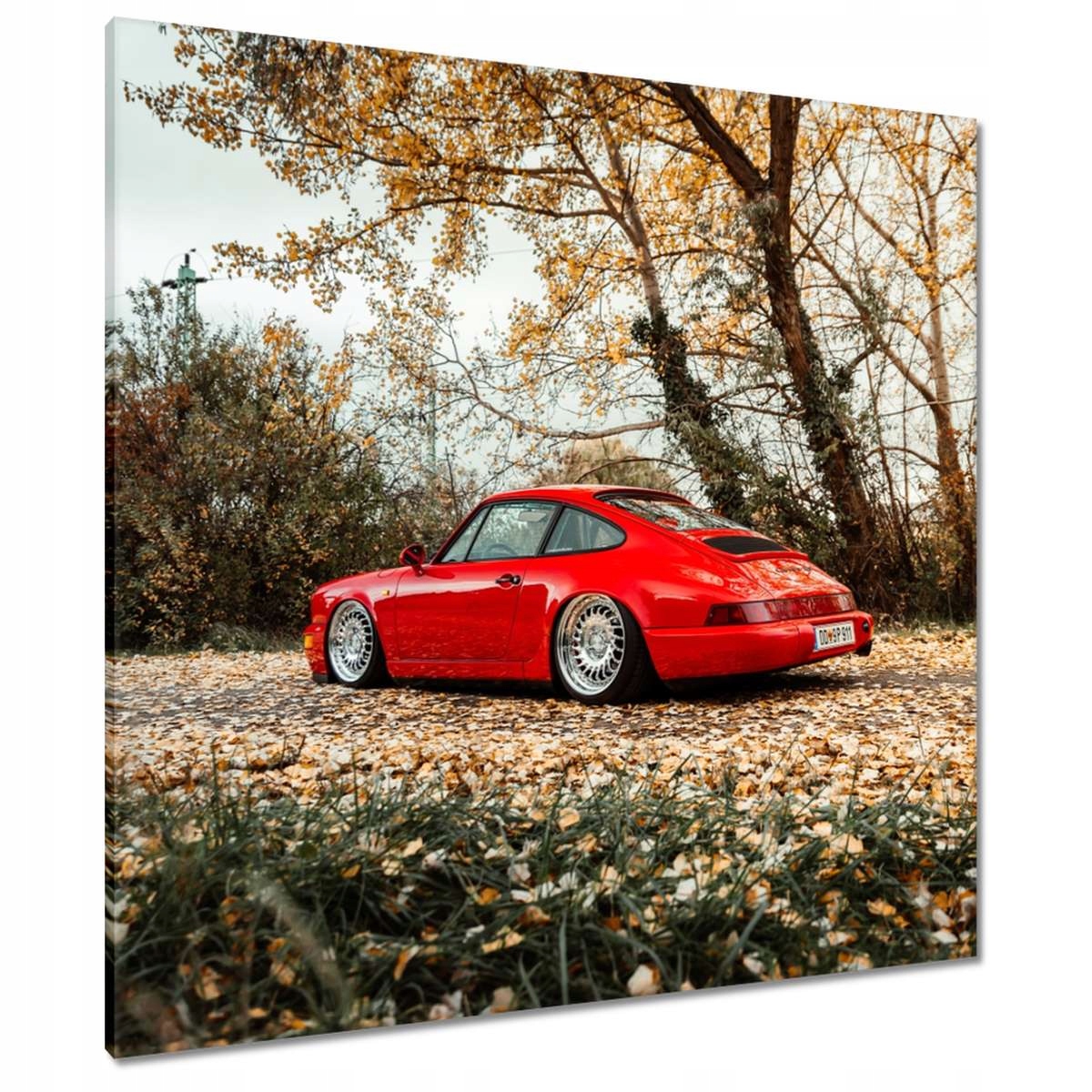 Obrazy 90x90 Červené Porsche Auto