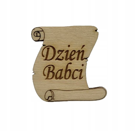 Drewniany zwój Dzień Babci dekor decoupage 21 22 stycznia Diy scrapki