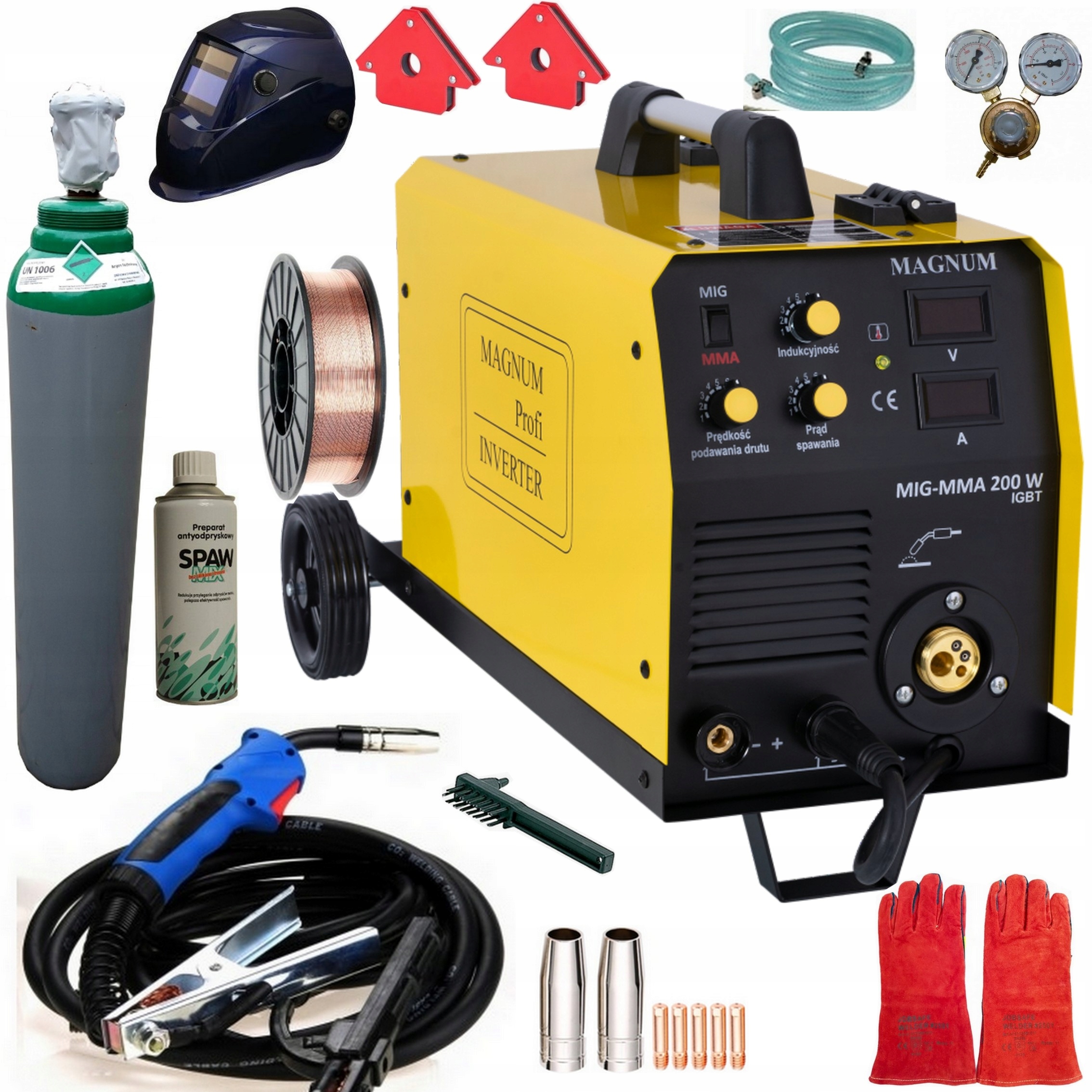 SPAWARKA MIGOMAT MAGNUM MIG MAG MMA 220W zestaw