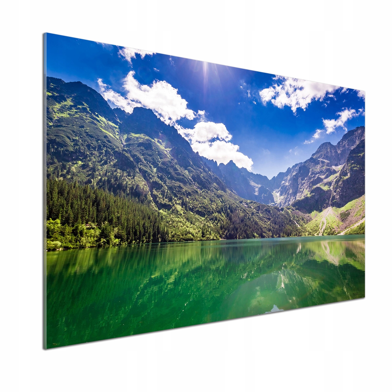 Panel do kuchyne Morské oko Tatry 100 x 70 cm Lepidlo