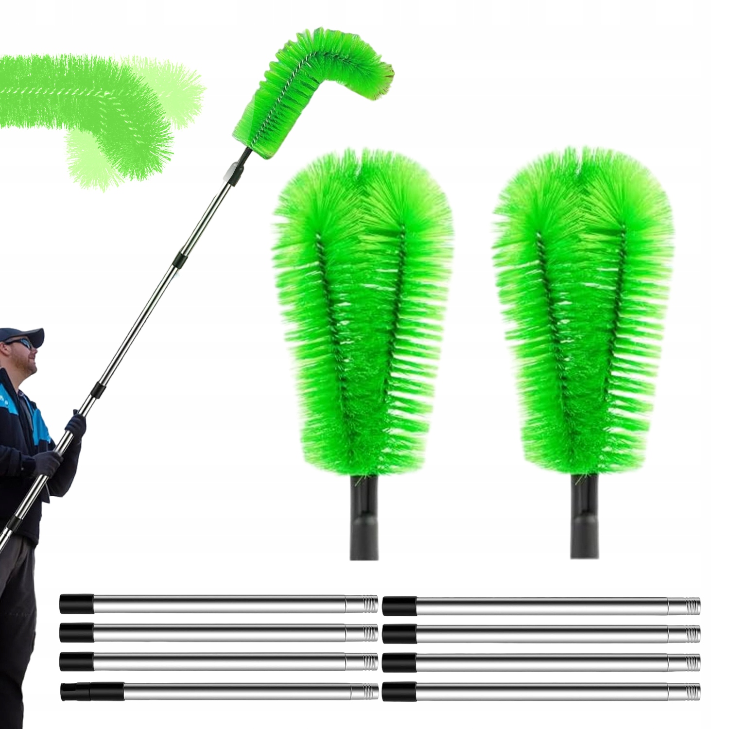 Levně Teleskopický Kartáč Na Odstraňování Pavučin A Bláta Pro Okap Domu 310 CM