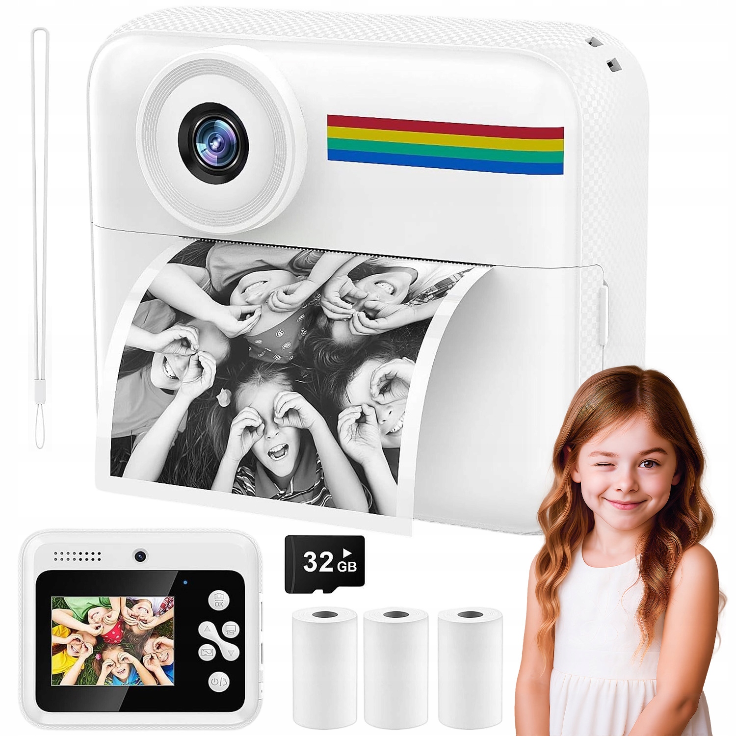Instantní Fotoaparát Pro Děti, Digitální Tisková Kamera 48 Mp