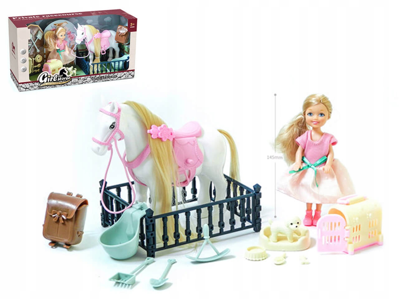 

Zestaw Konik Lalka Z Akcesoriami