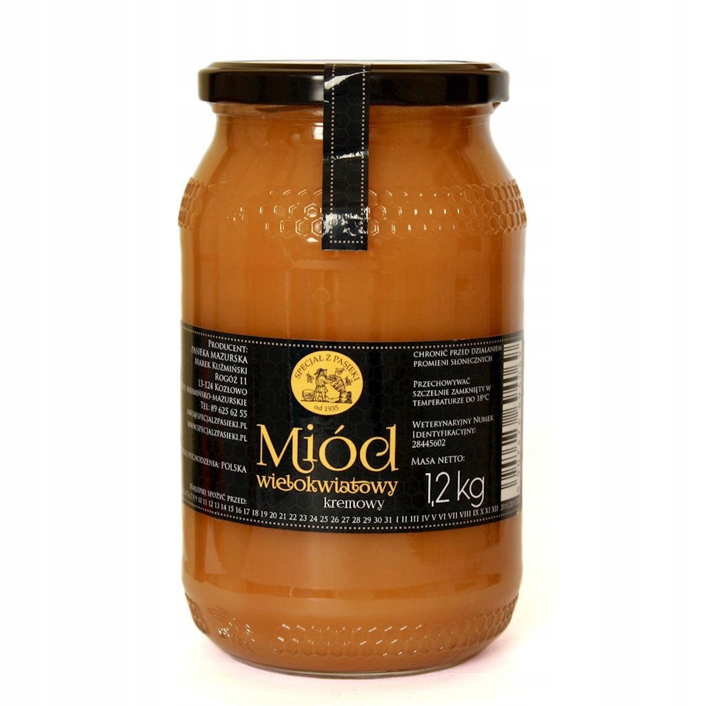 Levně Krémový med mnohokvětý 1,2 kg Specjał Z Pasieki