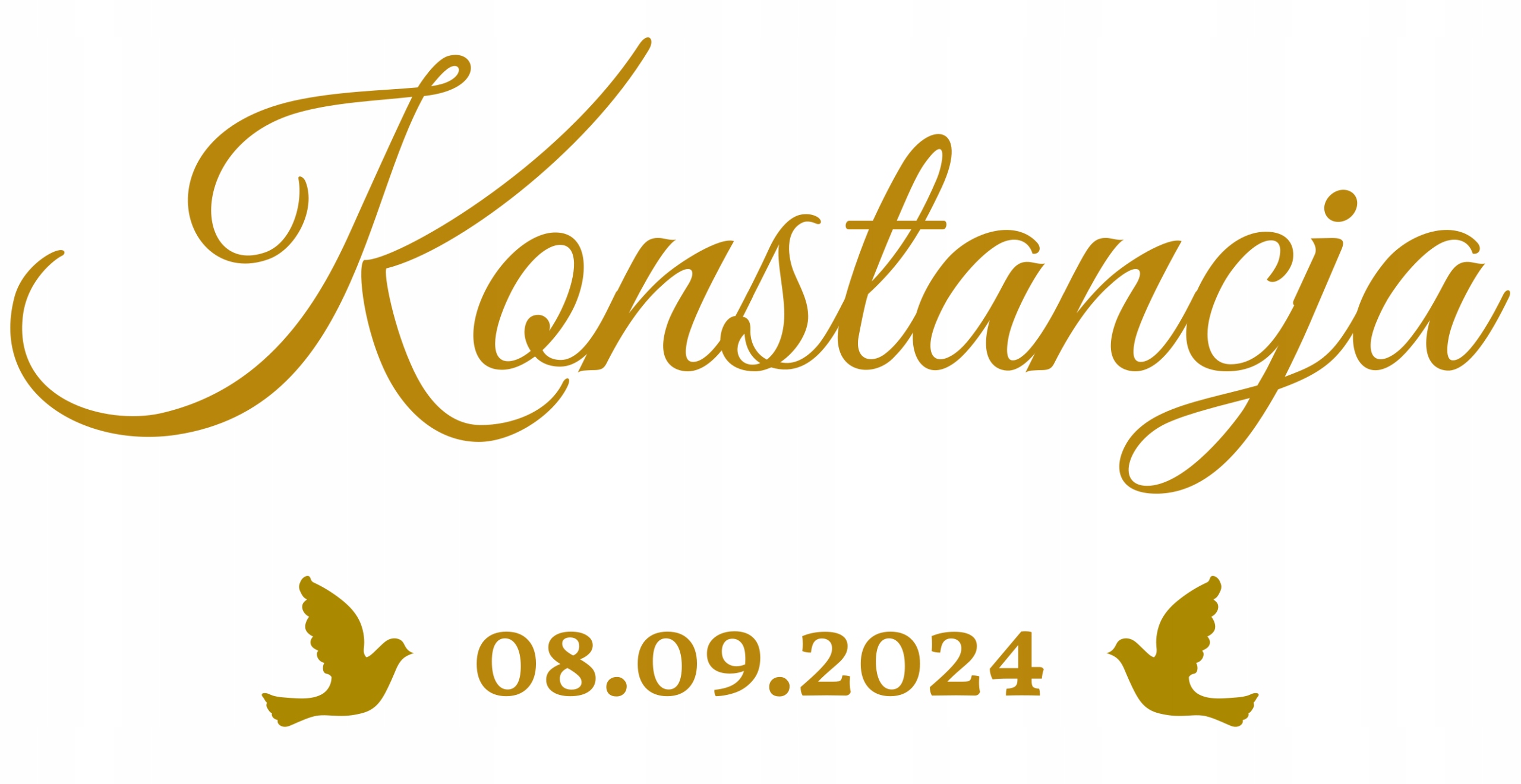 naklejka na tablicę powitalną Imię i Data 45cm Marka inna marka