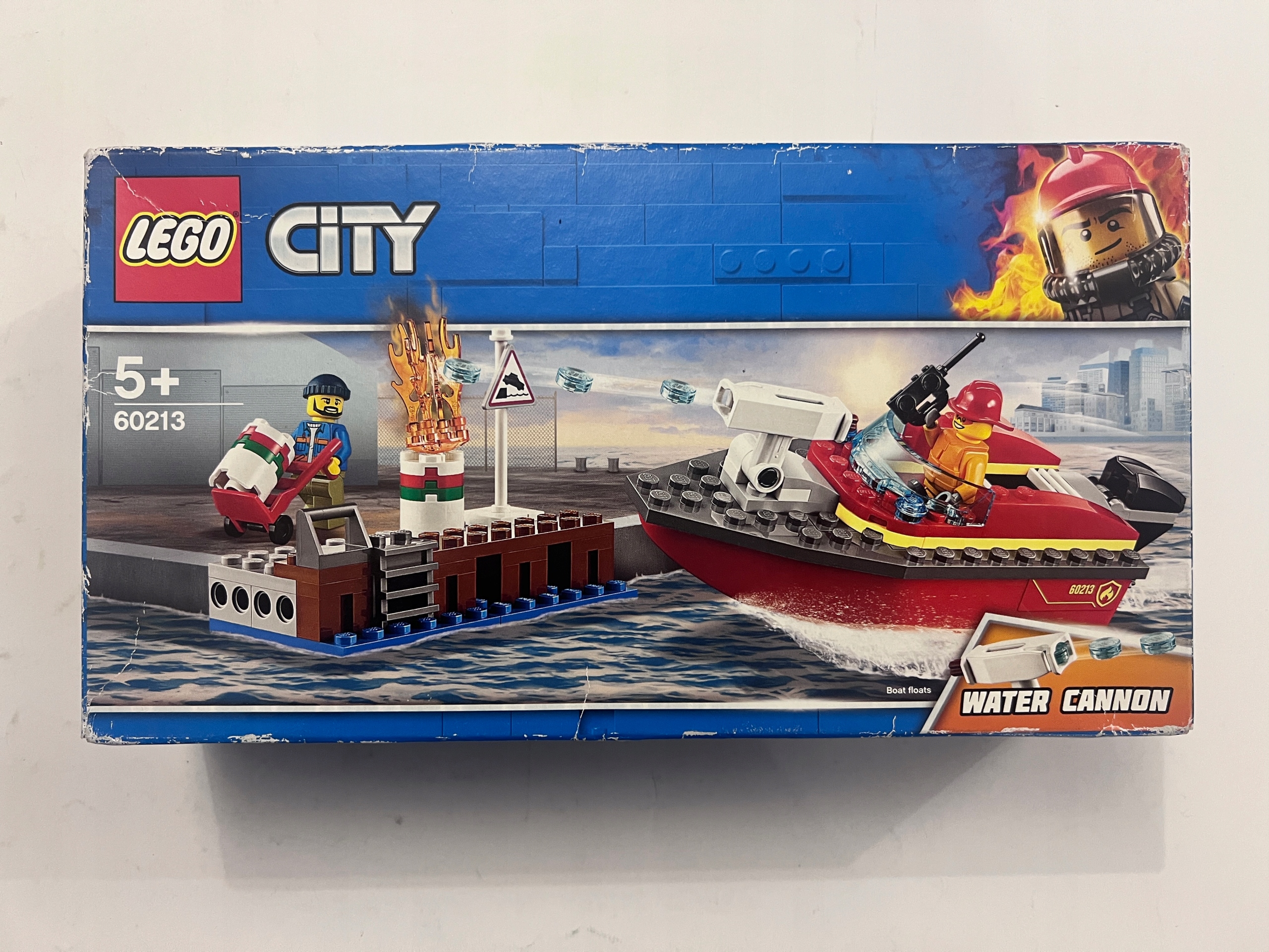 Lego 60213 City 60213 Pożar w dokach Łódź strażacka