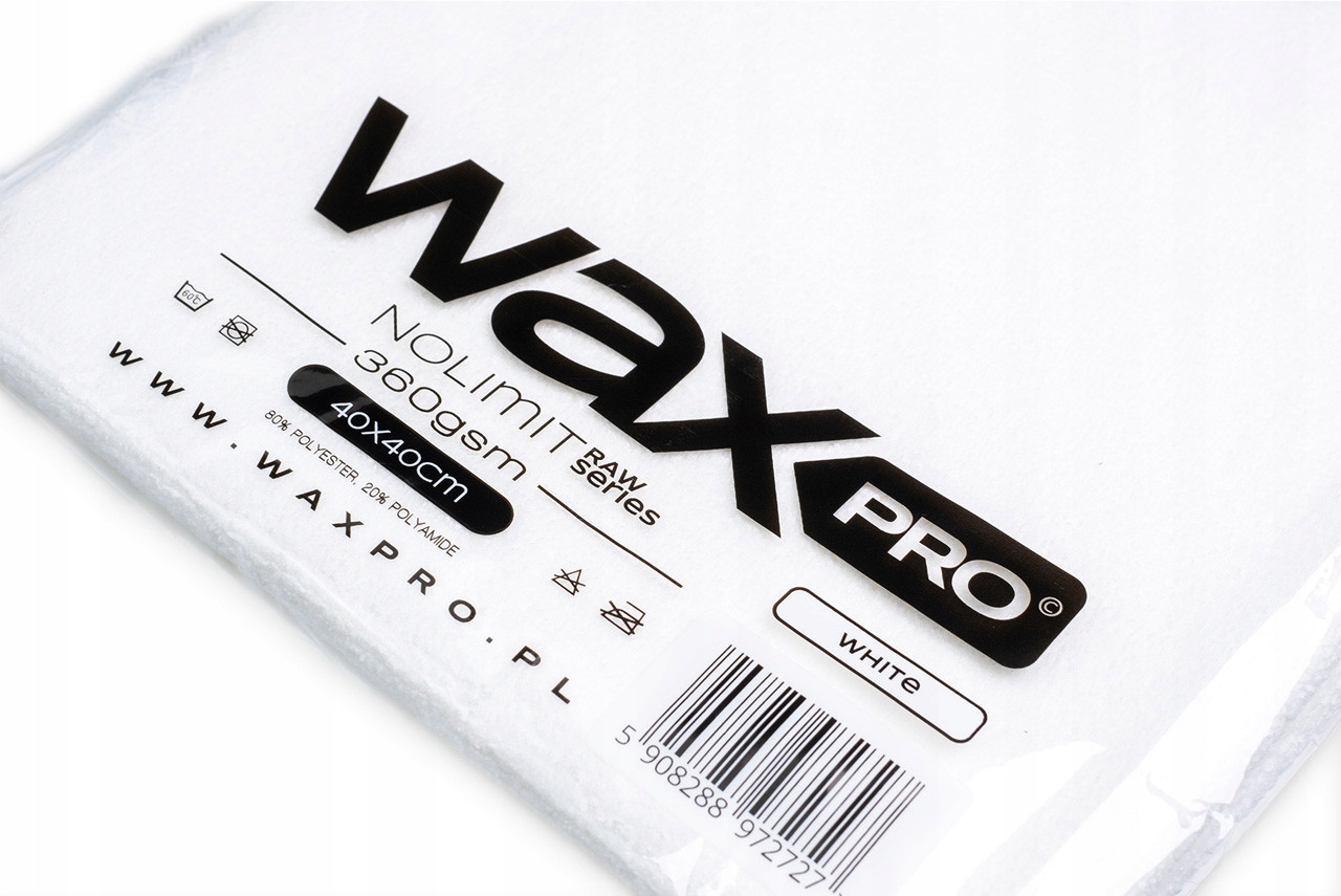 waxPRO NoLimit White Raw 360gsm 40x40cm