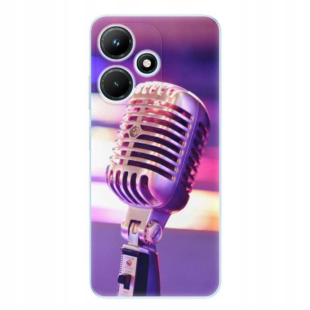 Silikonowe etui iSaprio Vintage Microphone do Infinix Hot 30i
