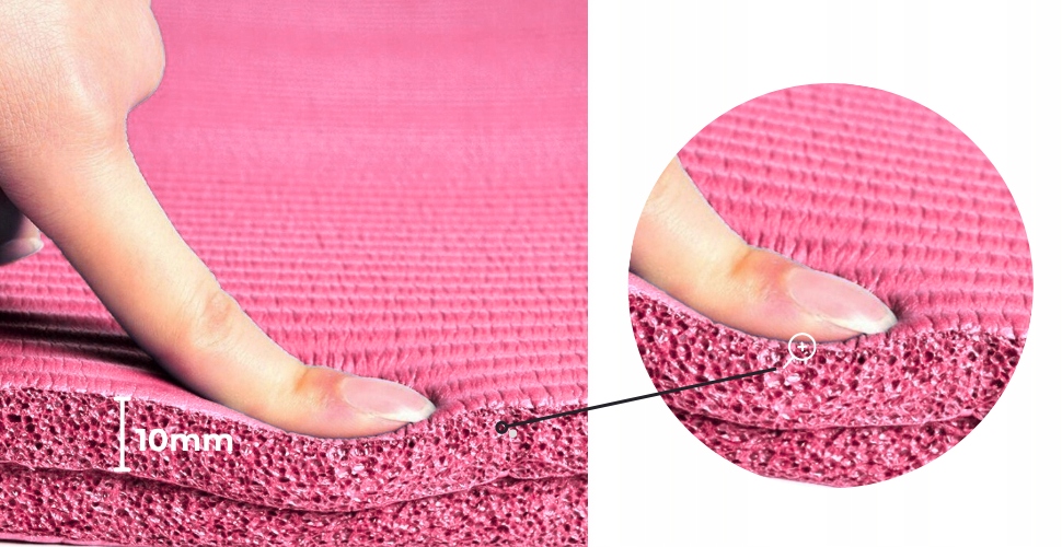 MATA DO ĆWICZEŃ JOGA FITNESS MIĘKKA GRUBA 1,5 CM NBR KARIMATA DUŻA Materiał tworzywo NBR