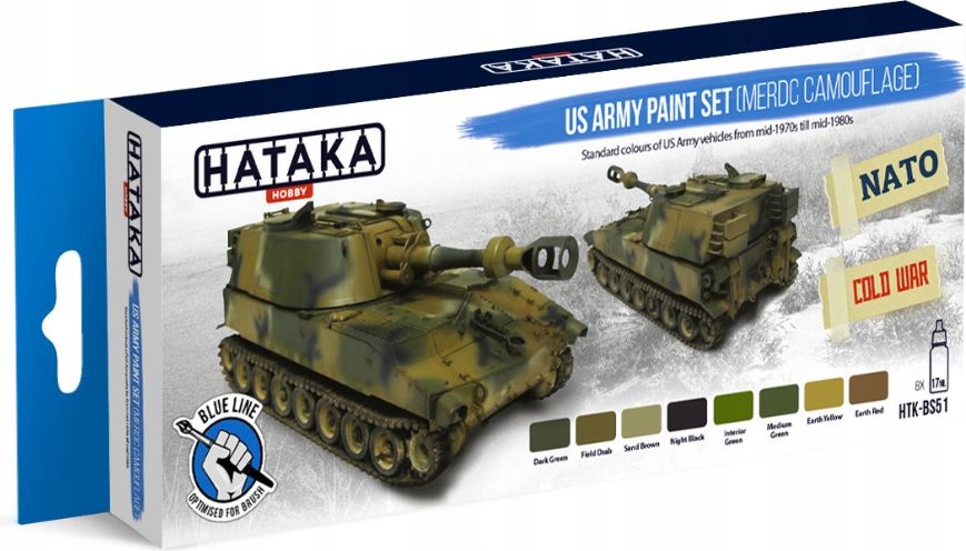 Sada barev Us Army Merdc Camouflage 8x17 ml Hataka HTK-BS51