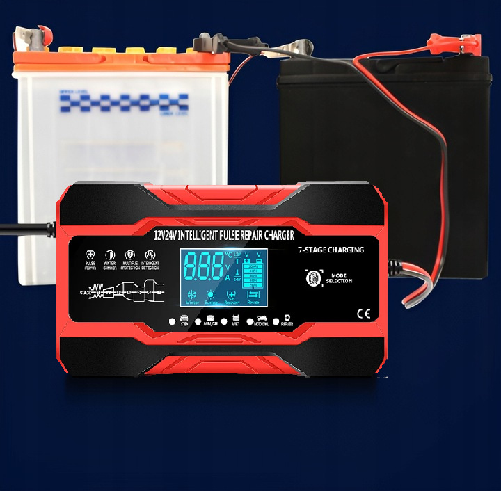 AUTOMATYCZNY INTELIGENTNY PROSTOWNIK ŁADOWARKA AKUMULATORA 12V 10A 24V 5A Natężenie maksymalne 10 A