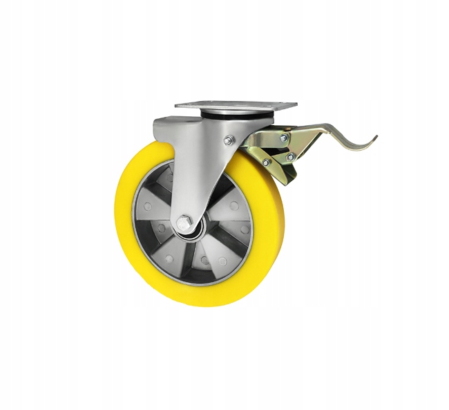 Otočné hliníkovo-polyuretanové kolo, brzda 250